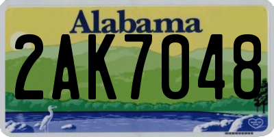 AL license plate 2AK7048
