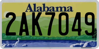 AL license plate 2AK7049