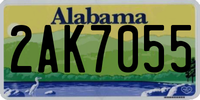 AL license plate 2AK7055