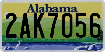 AL license plate 2AK7056