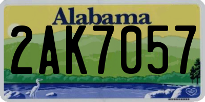 AL license plate 2AK7057