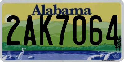 AL license plate 2AK7064