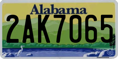 AL license plate 2AK7065