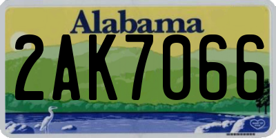 AL license plate 2AK7066