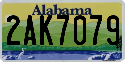 AL license plate 2AK7079
