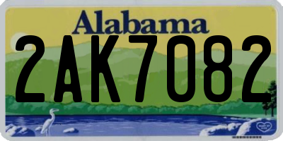 AL license plate 2AK7082