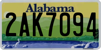 AL license plate 2AK7094