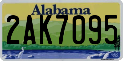 AL license plate 2AK7095