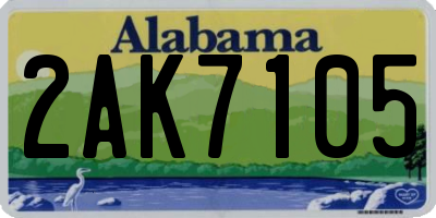 AL license plate 2AK7105