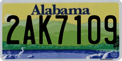 AL license plate 2AK7109