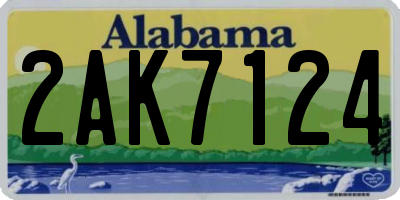 AL license plate 2AK7124