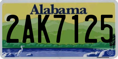 AL license plate 2AK7125