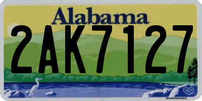 AL license plate 2AK7127