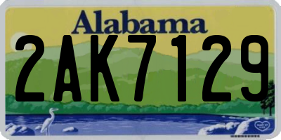 AL license plate 2AK7129