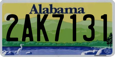 AL license plate 2AK7131