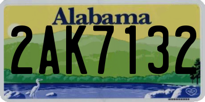 AL license plate 2AK7132