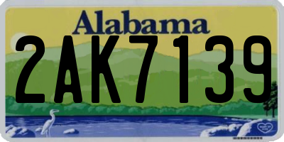 AL license plate 2AK7139