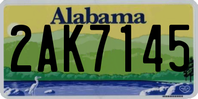 AL license plate 2AK7145