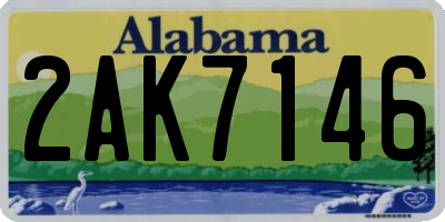 AL license plate 2AK7146
