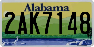 AL license plate 2AK7148