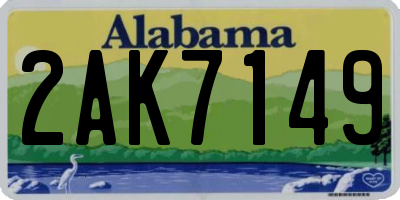AL license plate 2AK7149
