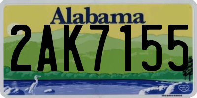 AL license plate 2AK7155