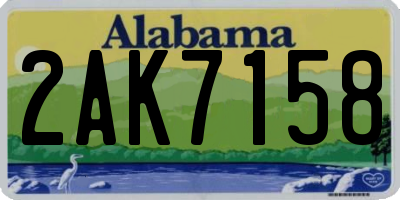 AL license plate 2AK7158