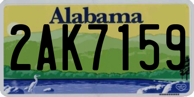 AL license plate 2AK7159