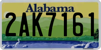 AL license plate 2AK7161