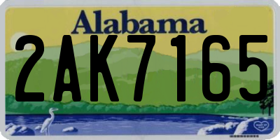 AL license plate 2AK7165