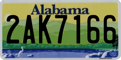 AL license plate 2AK7166