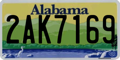 AL license plate 2AK7169