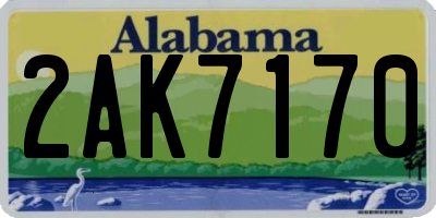 AL license plate 2AK7170