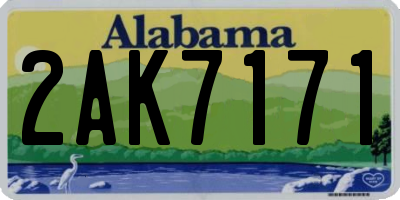 AL license plate 2AK7171