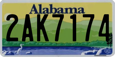 AL license plate 2AK7174