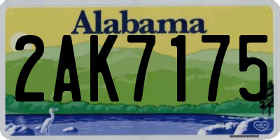 AL license plate 2AK7175