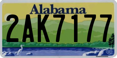 AL license plate 2AK7177