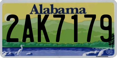 AL license plate 2AK7179
