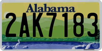 AL license plate 2AK7183