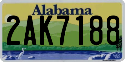 AL license plate 2AK7188