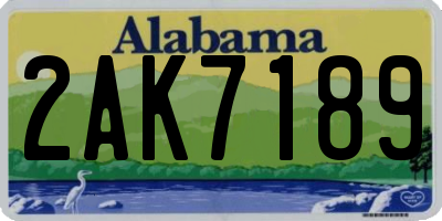 AL license plate 2AK7189