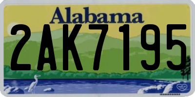 AL license plate 2AK7195