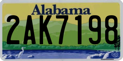 AL license plate 2AK7198