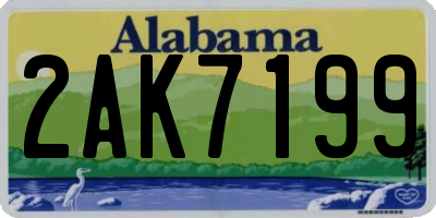 AL license plate 2AK7199