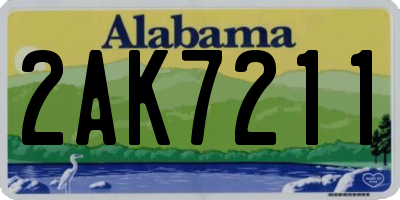 AL license plate 2AK7211