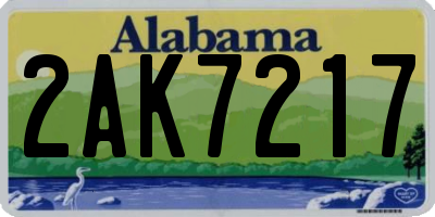 AL license plate 2AK7217