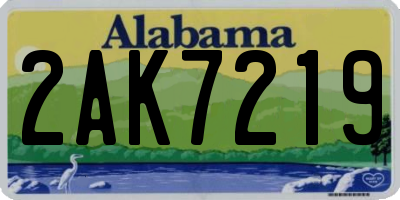 AL license plate 2AK7219