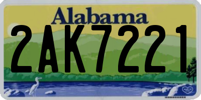 AL license plate 2AK7221