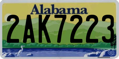 AL license plate 2AK7223