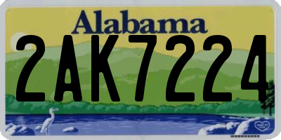 AL license plate 2AK7224